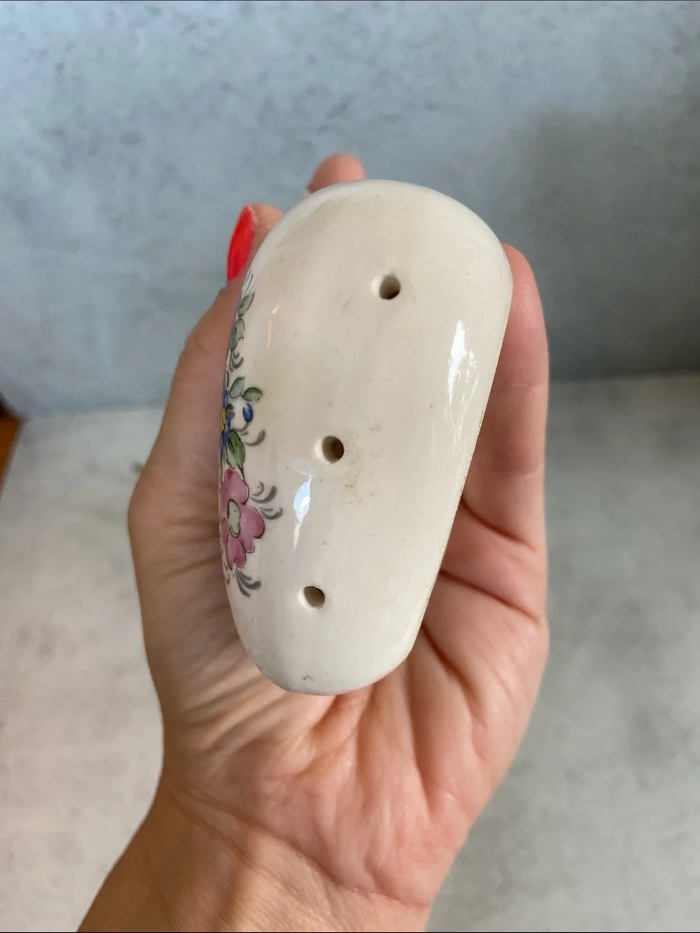 Vintage Ceramic Floral Heart Hanging Potpourri Holder Fragrance Diffuser Cottage